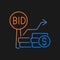 Bid increments gradient vector icon for dark theme