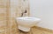 Bidet in bathroom with mediterranean tiles