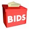 Bids Collecting Vendor Contractor Supplier Pricing Box 3d Illustration