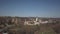 Biecz, Poland - 4 4 2019: Panorama of the ancient Polish city of Bech. Aerial photograph taken from a bird`s flight shot by a quad