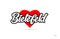 bielefeld city design typography with red heart icon logo