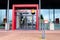 Bielefeld, Germany - August 28, 2021: Serways motorway service station. Serways is a brand of Tank and Rast, which leases,