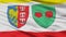 Bielsko Biala City Flag, Poland, Closeup View