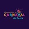 Bienvenidos al carnaval de fiesta. 2020. Vector logo in Spanish translates as Welcome to the carnival party.