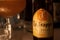 Bier Bottle of La Trappe Tripel. It is a Dutch Trappist beer from the abbey of De Koningshoeven Brewery produced in Berket Enschot