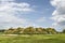 Biesbosch museum under a summer sky