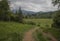 Bieszczady Mountains, south Poland - green meadows and hills