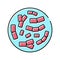 bifidobacterium probiotics color icon vector illustration