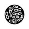 bifidobacterium probiotics glyph icon vector illustration