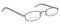 Bifocal Rimless frame glasses fashion accessory illustration. Sunglass 3-4 view for Men, women, silhouette style, flat