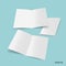 Bifold white template paper. Vector illustration
