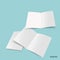 Bifold white template paper. Vector illustration