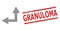 Bifurcation Arrow Left Up Fractal Composition of Bifurcation Arrow Left Up Icons and Grunge Granuloma Seal