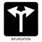 Bifurcation icon sign