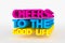 Big 3D bold text - cheers to the good life