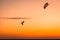 Big air jumping kitesurfing in Balneario, Tarifa Spain kitesurf kiteloop jump GKA Kite World Tour location sunset session Duotone