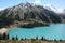 Big Almaty Lake with mountains