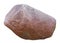 The big ancient  bird shape wet  red granite stone isolated