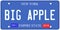 Big Apple New York License Plate