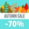 Big autumn final sale background, flat style