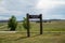 Big Badlands Overlook in Badlands National Park, sign for the pullout in South Dakota