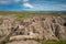 Big Badlands Overlook in Badlands National Park, in the summer