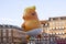 A big balloon mocking Donald Trump depicting the USA President as a baby and used in connection with demonstrations and protests a