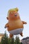 A big balloon mocking Donald Trump depicting the USA President as a baby and used in connection with demonstrations and protests a