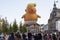 A big balloon mocking Donald Trump depicting the USA President as a baby and used in connection with demonstrations and protests a