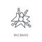 Big bang linear icon. Modern outline Big bang logo concept on wh