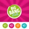 Big Bang Sale color banner and 50%, 60%, 70% & 80% Off Marks. Vector illustration.