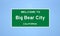 Big Bear City, California city limit sign. Town sign from the USA