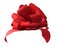 Big beautiful red bow for gift, gift wrapping, banner, advertisement, congratulation