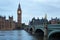 Big Ben and bridge in the early morning in London