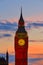Big Ben Clock Tower in London sunset England