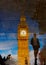Big Ben Clock Tower puddle reflection London