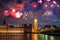 Big Ben with firework in London, England celebration of the New Year