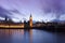 Big Ben and Houses of Parliament at a beautiful sunset landscape, London