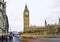 Big Ben and moving people. long exposue photo