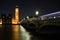 Big Ben seen from Westminster Bridge at Night