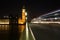 Big Ben seen from Westminster Bridge at Night