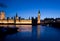 Big ben stopped at dusk