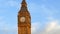 Big Ben Tower Against Clear Blue Sky In London, UK.