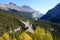 Big Bend on The Icefield Parkway in autumn,Canadian Rockies,Canada