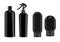 Big Black cosmetics sprayer shampoo bottles mockup