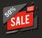 Big black friday sale advertising banner layout special offer concept sticker vector illustration