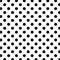 Big Black Polka Dots on White, Seamless Background