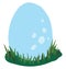 A big blue dinosaur egg vector or color illustration