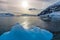 Big blue piece of iceberg with lagoon in the background, Neco ba