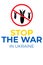 Big bombs simbol folling down with forbidding sign. Motivational picture, graphic design. Stop war, banner. Anti-war poster